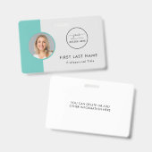 カスタム社員 – 写真、ロゴ、名前IDバッジ バッジ (正面＆裏面)