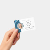 カスタム社員 - 写真、ロゴ、名前ID  バッジ (手持ち)