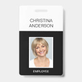 カスタム社員 – 名前フォトワー企業のク バッジ (正面)