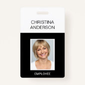 カスタム社員 – 名前フォトワー企業のク バッジ (正面)