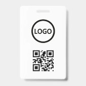 カスタム社員 現代のIDカード QRコード バッジ (裏面)