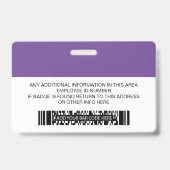 カスタム社員IDバッジ バーコードロゴ バッジ (裏面)