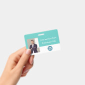 カスタム社員IDバッジ - 名前、写真、バーコード バッジ (手持ち)