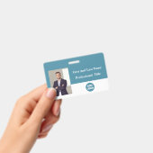 カスタム社員IDバッジ - 名前、写真、バーコード バッジ (手持ち)