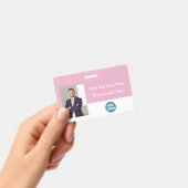 カスタム社員IDバッジ - 名前、写真、バーコード バッジ (手持ち)