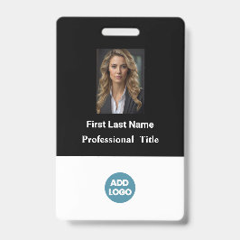 カスタム社員IDバッジ - 名前、写真、ロゴ.. バッジ