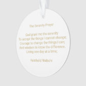 カスタム祈りの言葉引用文及び写真パーソナライズされた オーナメント (正面)