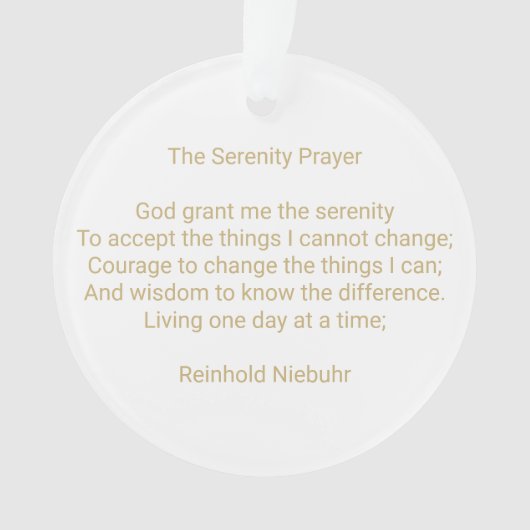 カスタム祈りの言葉引用文及び写真パーソナライズされた オーナメント (正面)