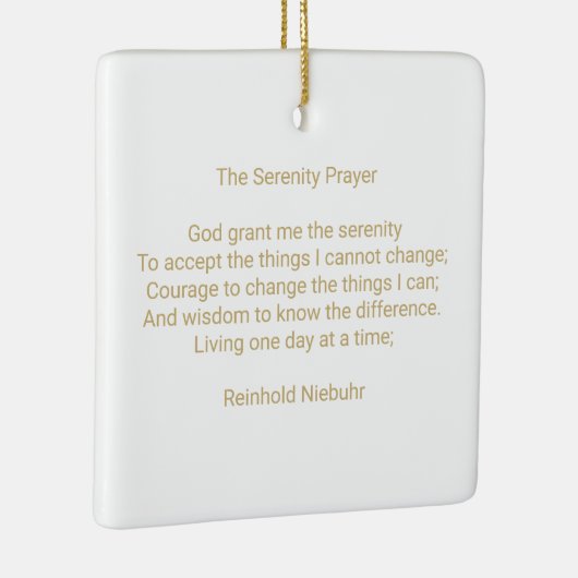 カスタム祈りの言葉引用文及び写真パーソナライズされた セラミックオーナメント (右)