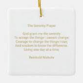 カスタム祈りの言葉引用文及び写真パーソナライズされた セラミックオーナメント (正面)