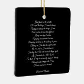 カスタム祈りの言葉曲引用文エレガント黒 セラミックオーナメント (右)