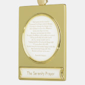 カスタム祈りの言葉曲引用文メやる気を起こさせるッセージ ゴールドプレートバナーオーナメント (左)