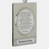 カスタム祈りの言葉曲引用文メやる気を起こさせるッセージ シルバープレートバナーオーナメント (右)
