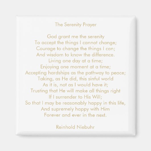 カスタム祈りの言葉曲引用文メ感動的ッセージ マグネット (正面)