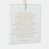 カスタム祈りの言葉曲引用文文字エレガント両面 セラミックオーナメント (右)