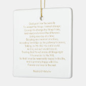 カスタム祈りの言葉曲引用文文字エレガント両面 セラミックオーナメント (左)