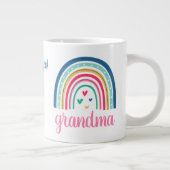 カスタム祖母レインボー ジャンボコーヒーマグカップ (右)