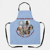 カスタム祖母/子供7 Circle Photo Collage エプロン (正面)