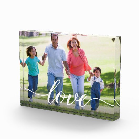 カスタム祖父母の写真ラブスクリプト フォトブロック (右)