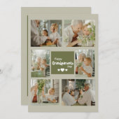 カスタム祖父母の日フォトホリデーズカード シーズンカード (正面/裏面)