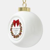 カスタム祖父母の贈り物のクリスマスの飾り セラミックボールオーナメント (右)