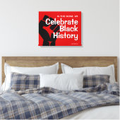 カスタム祝黒の歴史 キャンバスプリント (インサイチュ (寝室))