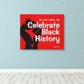 カスタム祝黒の歴史 キャンバスプリント (インサイチュ (ウッドフロア))