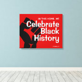 カスタム祝黒の歴史 キャンバスプリント (インサイチュ (ウッドフロア))