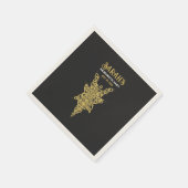 カスタム神秘的金ゴールドバチェロレッテ スタンダードカクテルナプキン (角)