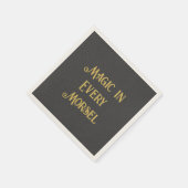 カスタム神秘的金ゴールドバチェロレッテ スタンダードカクテルナプキン (角)