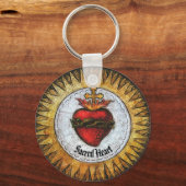 カスタム神聖ハートキーチェーンIDラベルお名前 キーホルダー (裏面)