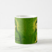 カスタム禅の瞑想アートマインドフルネスヨガグリーン コーヒーマグカップ (中央)