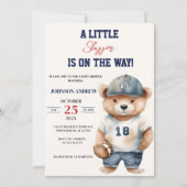 カスタム私たちの小さなスラッガー野球のベビーシャワー 招待状 (正面)