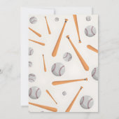 カスタム私たちの小さなスラッガー野球のベビーシャワー 招待状 (裏面)