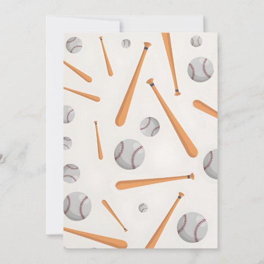 カスタム私たちの小さなスラッガー野球のベビーシャワー 招待状 (裏面)