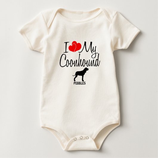 カスタム私は犬を愛している ベビーTシャツ (正面)