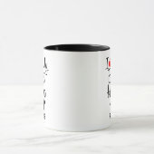 カスタム私は私のバスセットハウンドマグが大好き マグカップ (中央)