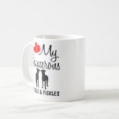 カスタム私は私の2つのビューセロンが大好き マグカップ (正面左)