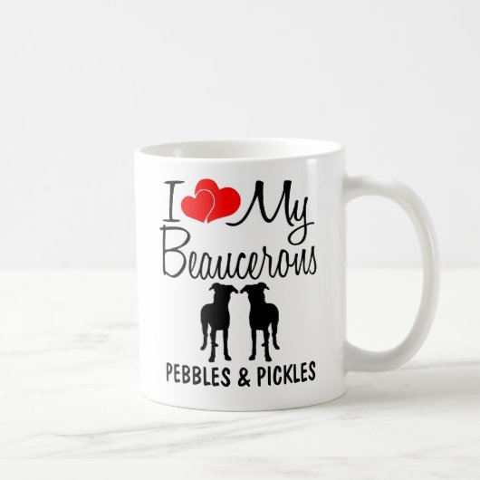 カスタム私は私の2つのビューセロンが大好き マグカップ (右)