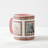 カスタム秋のすてき秋クリスマスパターン写真 マグカップ (正面左)