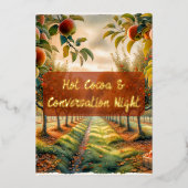 カスタム秋の招待状 - オーチャード フォイル招待状 箔招待状 (正面)