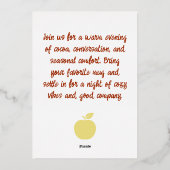 カスタム秋の招待状 - オーチャード フォイル招待状 箔招待状 (裏面)