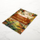 カスタム秋の招待状 - オーチャード フォイル招待状 箔招待状 (回転した状態)