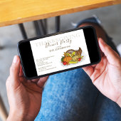 カスタム秋の水彩画 感謝祭のディナー 招待状