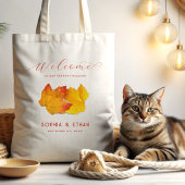 カスタム秋の結婚式ウェルカムバッグ2葉個 トートバッグ