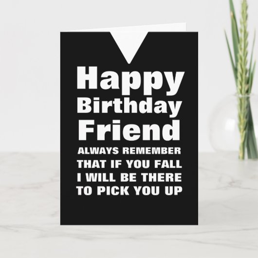 カスタム秋ハッピーバースデーおもしろいフレンドカード カード (正面)