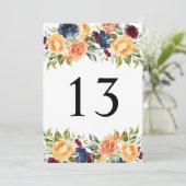 カスタム秋フローラの表結婚番カード サンキューカード (スタンド正面)