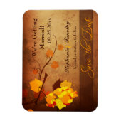 カスタム秋離れは日付のマグネットを保存する マグネット (縦)