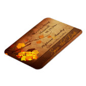 カスタム秋離れは日付のマグネットを保存する マグネット (左側)