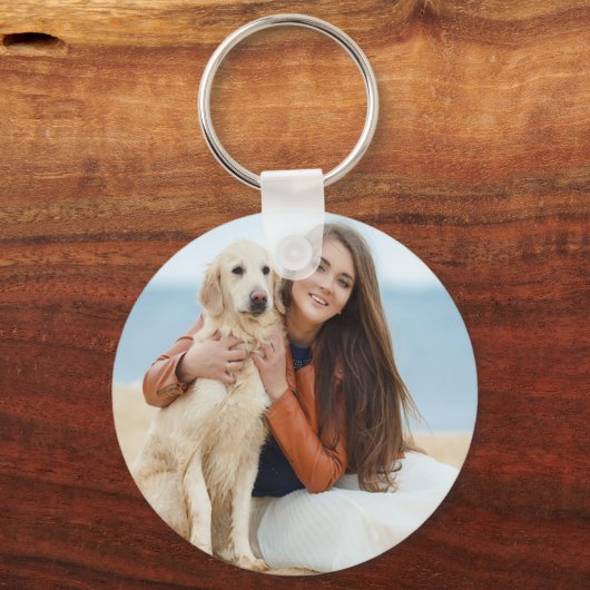 カスタム科 |ペットフォトキーチェーンギフト キーホルダー (正面)